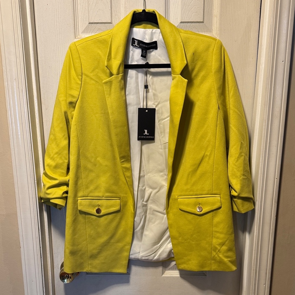 Jules & Leopold Yellow Women's Blazer Size SMALL BRAND NEW
